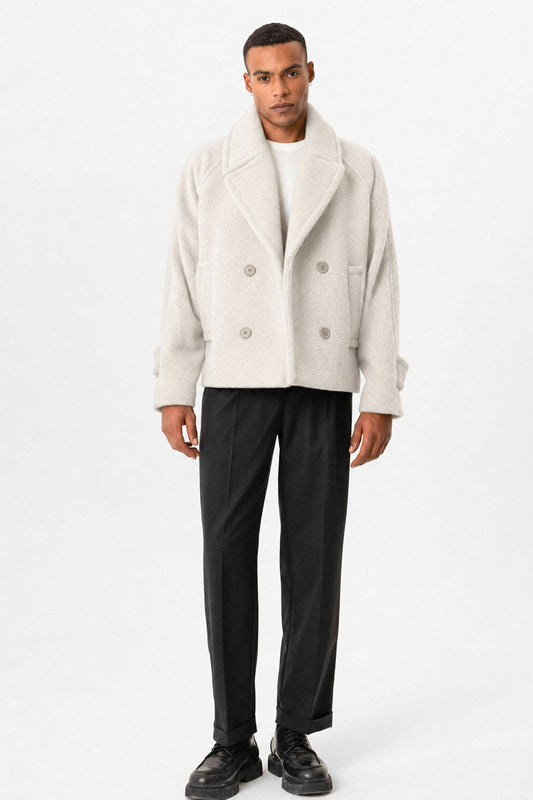 Men's Double-Breasted Crop-Fit Jacket