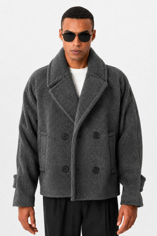 Men's Double-Breasted Crop-Fit Jacket