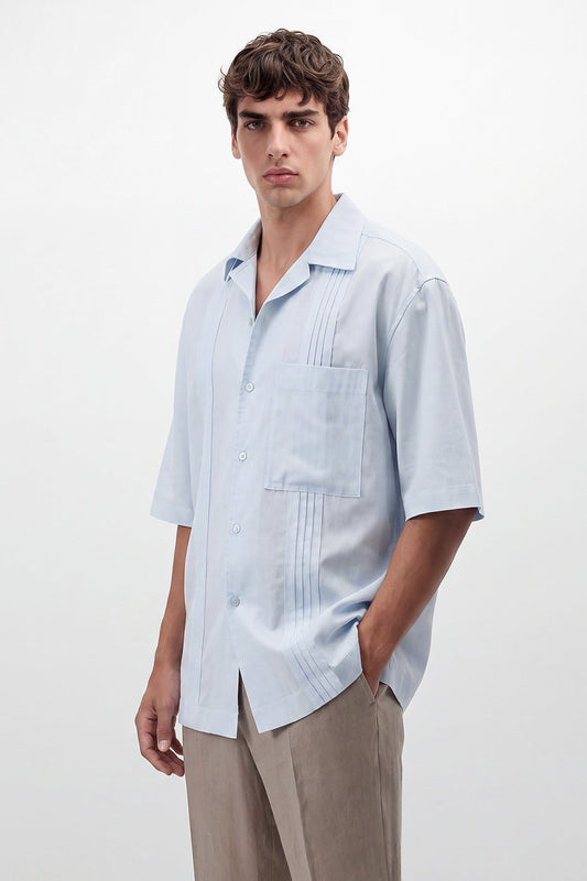 Striped Linen-Blend Shirt