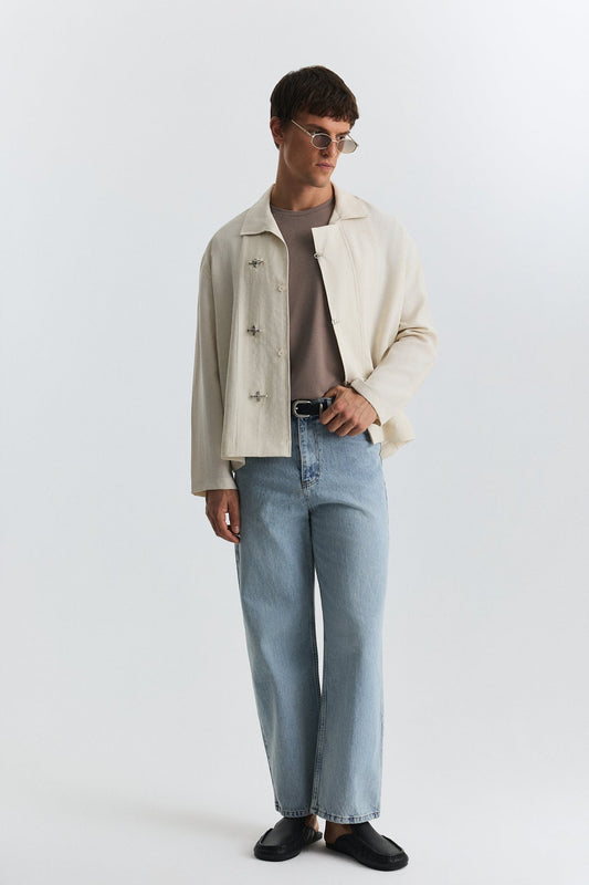 Lyocell Shirt with Metal Hooks