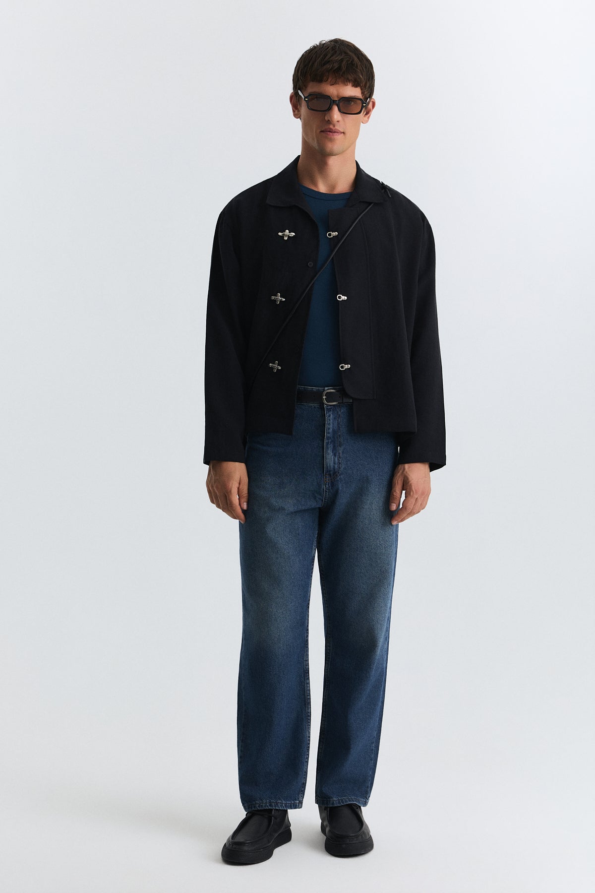 Lyocell Shirt with Metal Hooks