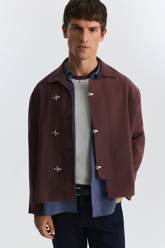 Lyocell Shirt with Metal Hooks