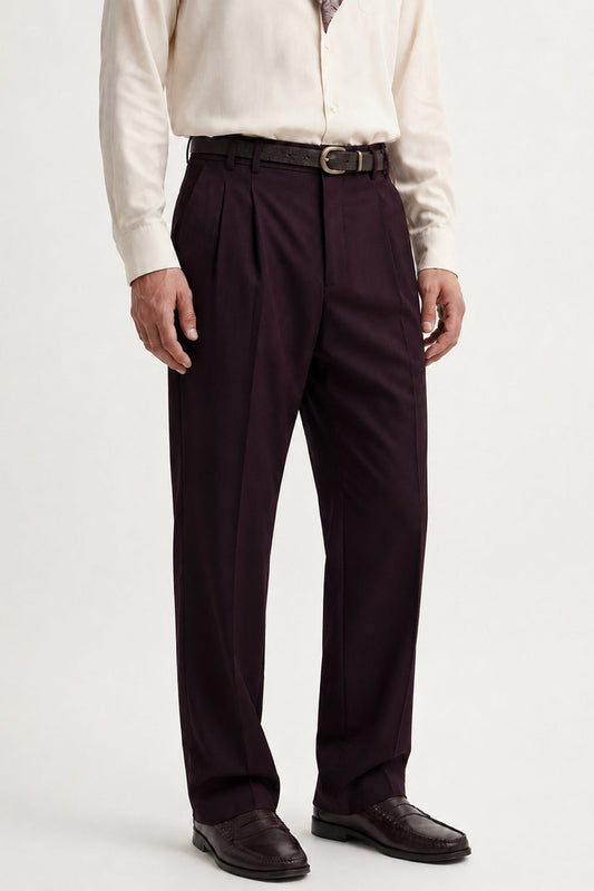 Pleated Relaxed-Fit Men's Pants