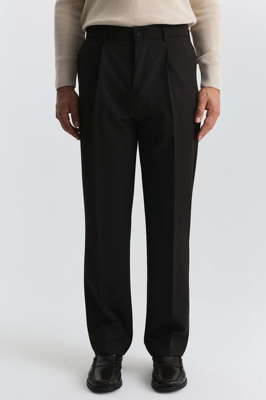 Regular-Fit Pleated Pants
