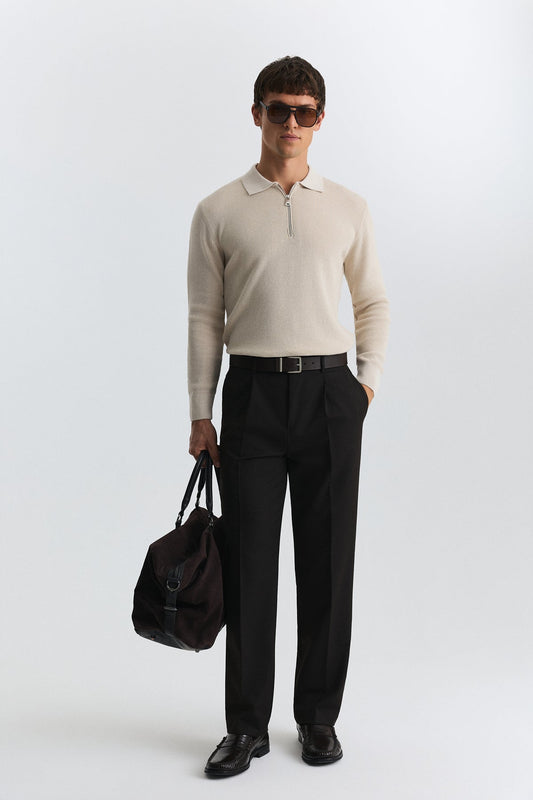 Regular-Fit Pleated Pants