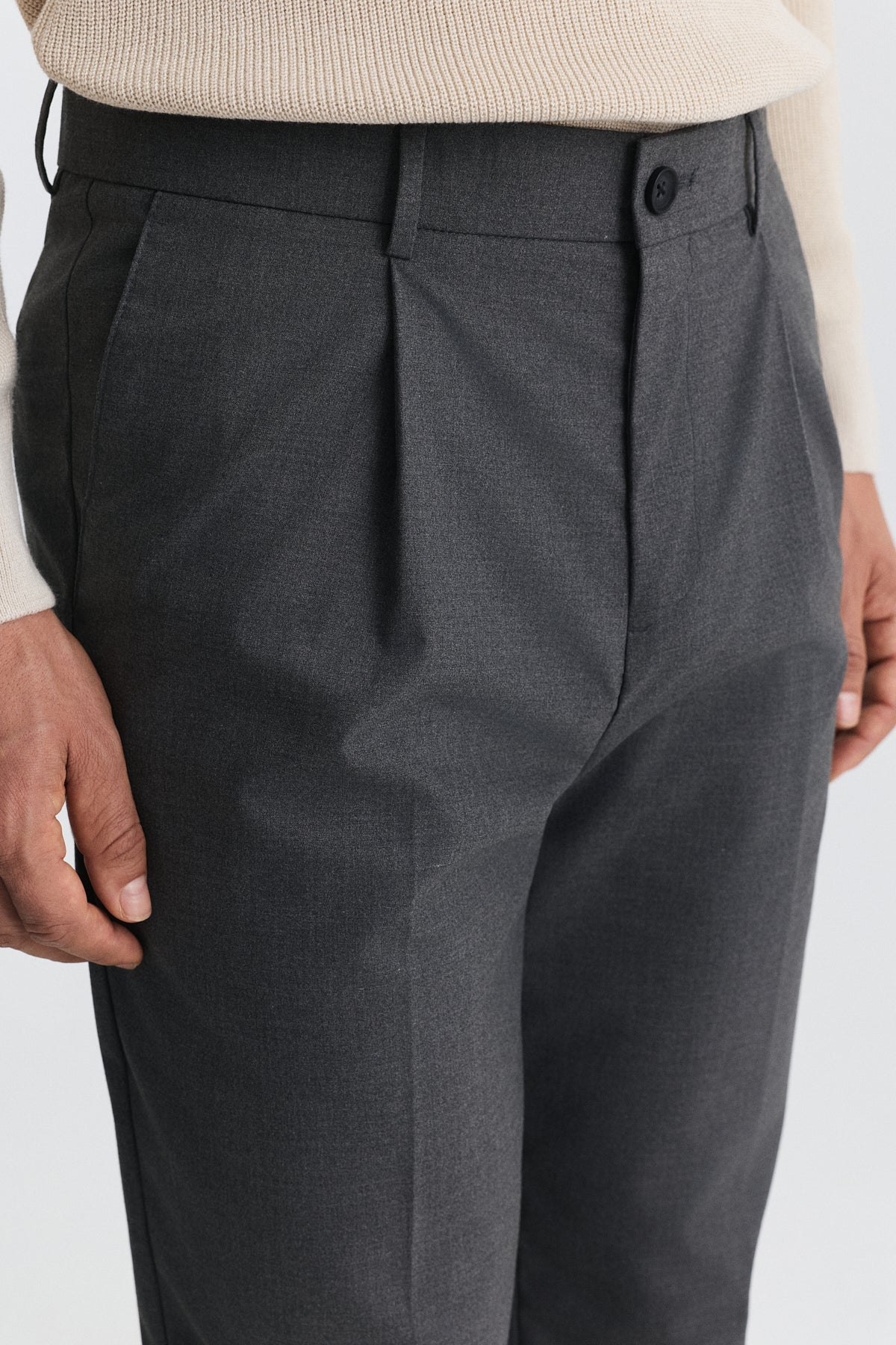 Regular-Fit Pleated Pants