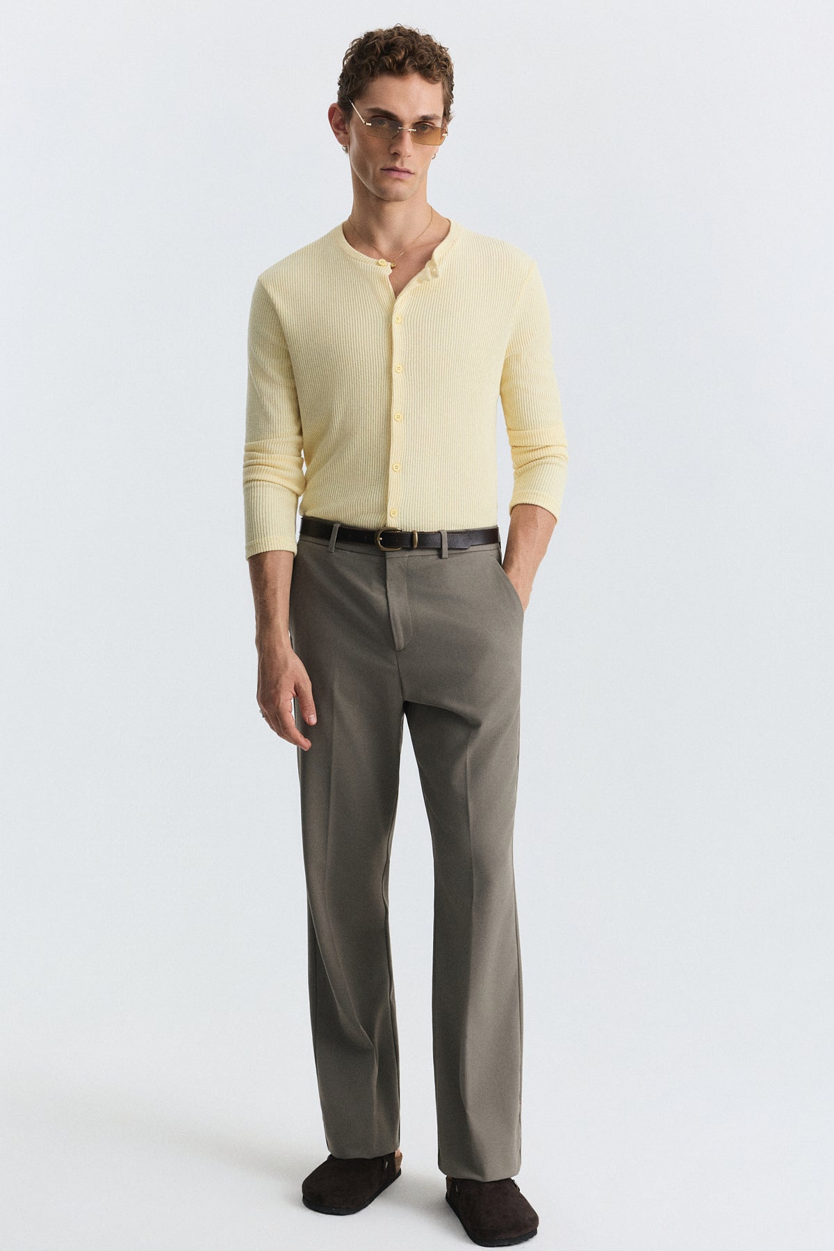 High-Waisted Relaxed-Fit Pants