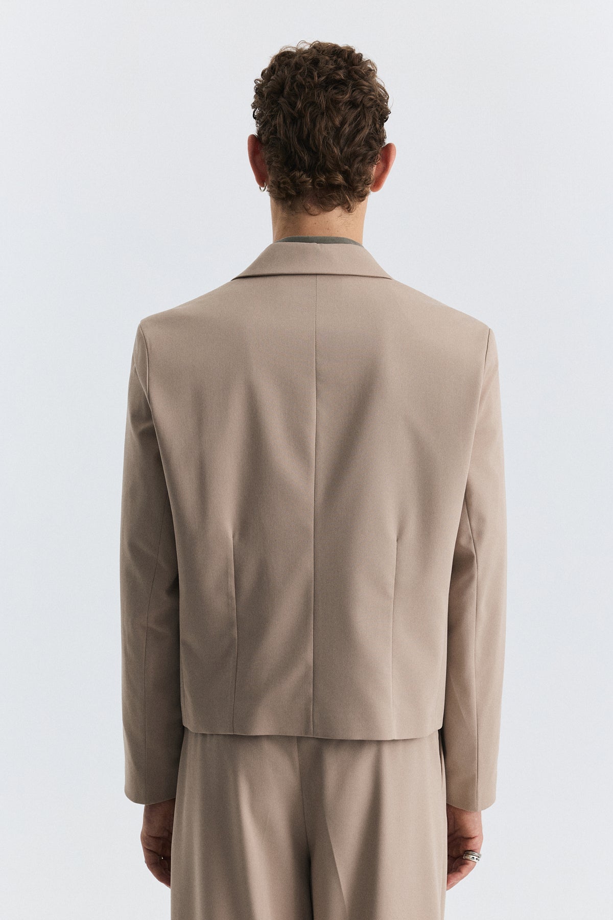 Crop-Fit Blazer Jacket