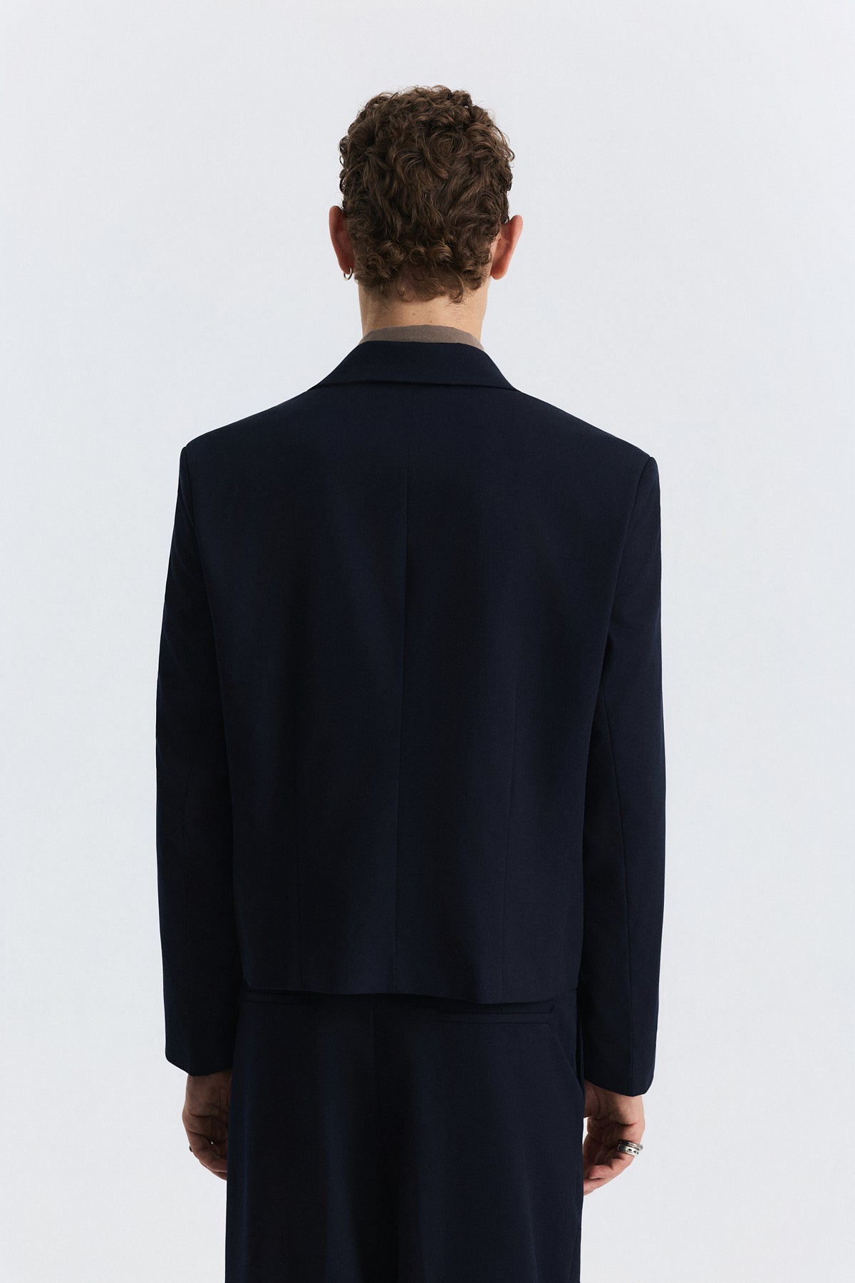 Crop-Fit Blazer Jacket
