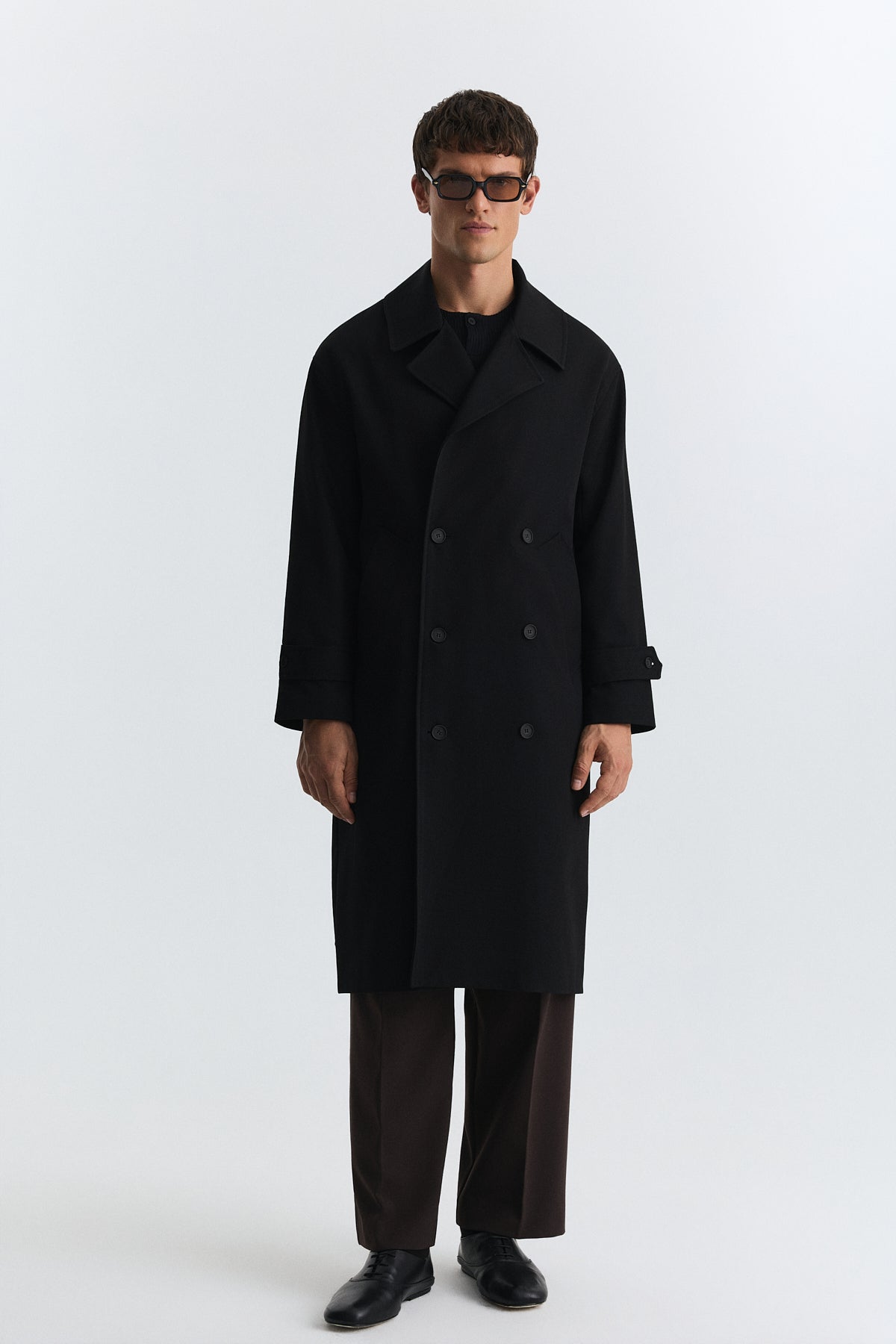 Long Relaxed-Fit Trench Coat