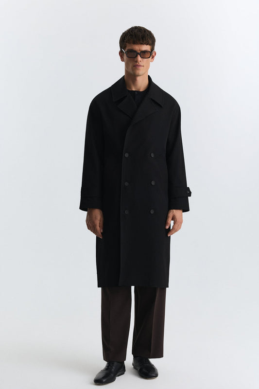 Long Relaxed-Fit Trench Coat