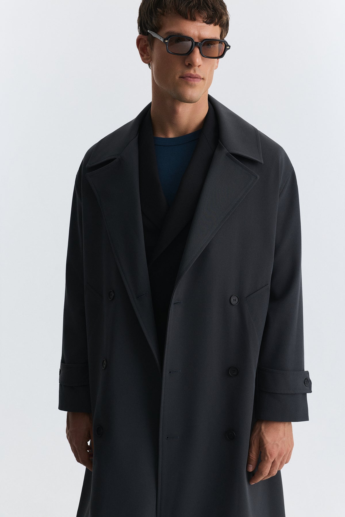 Long Relaxed-Fit Trench Coat