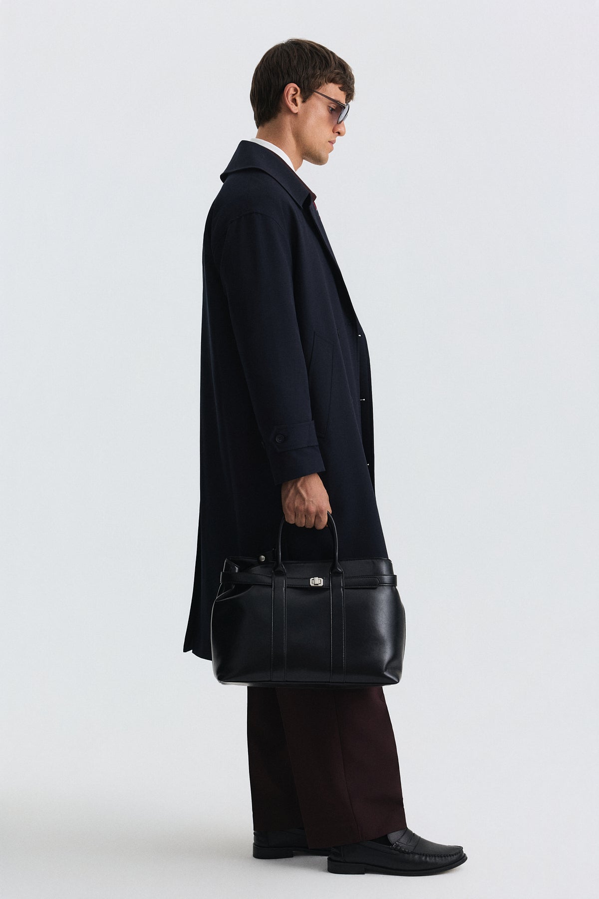 Long Relaxed-Fit Trench Coat