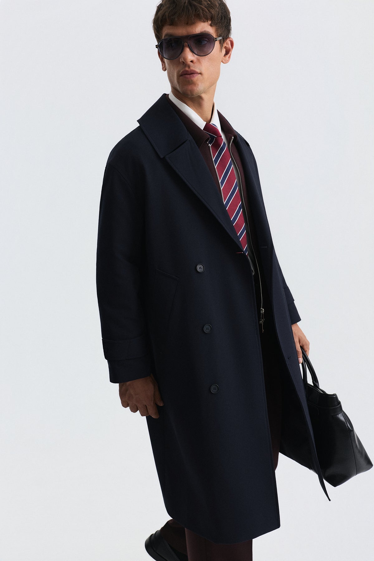 Long Relaxed-Fit Trench Coat