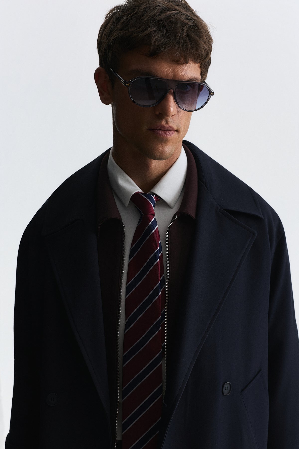 Long Relaxed-Fit Trench Coat