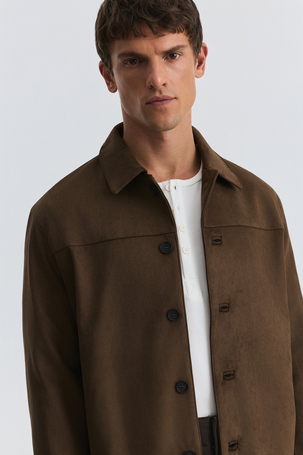 Relaxed Faux Suede Jacket