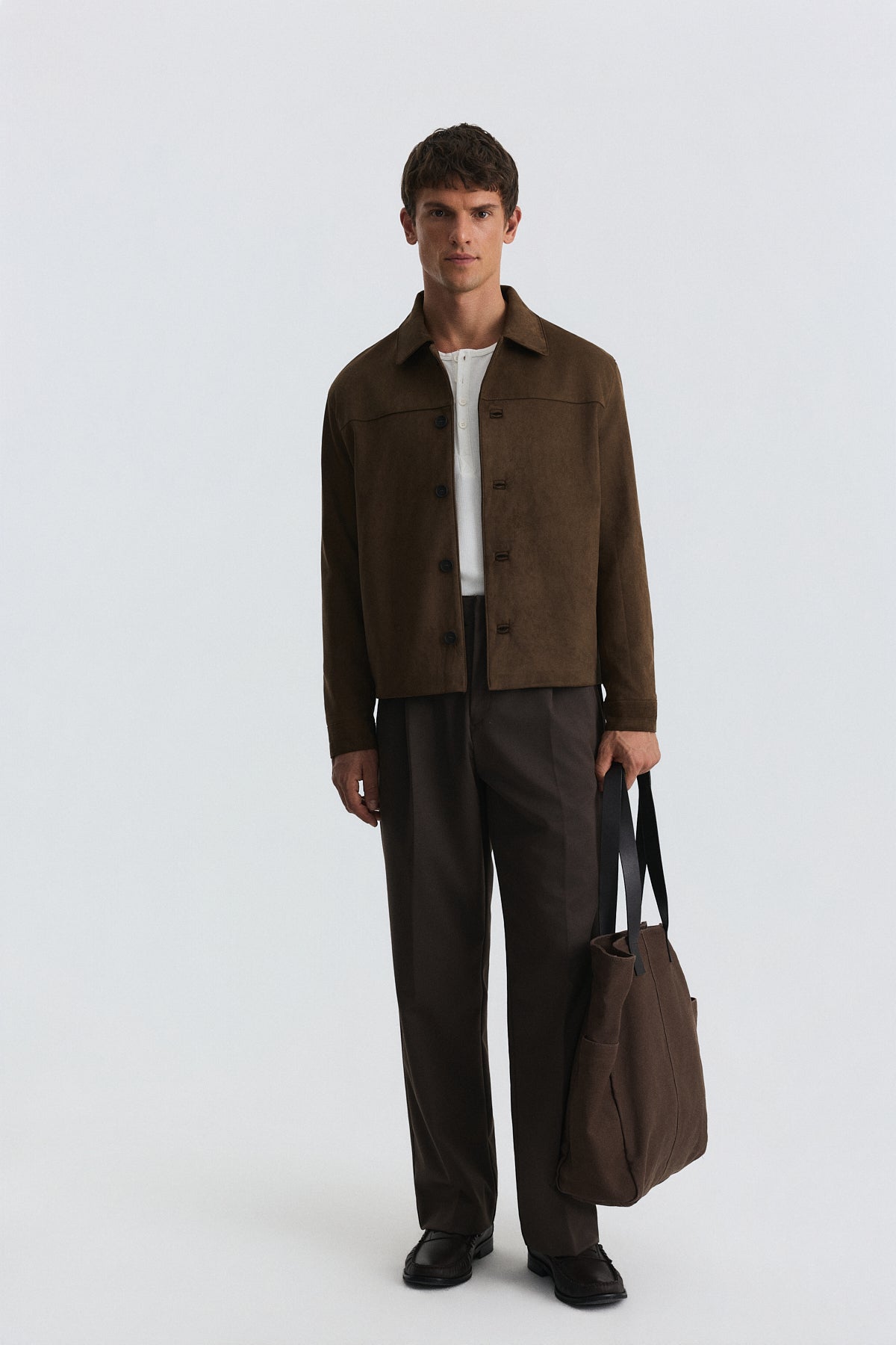 Relaxed Faux Suede Jacket