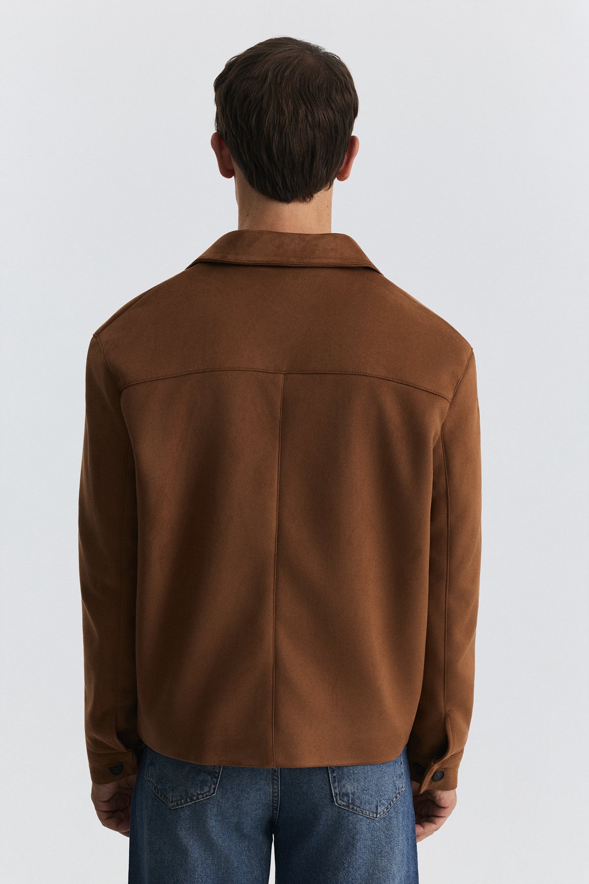 Relaxed Faux Suede Jacket
