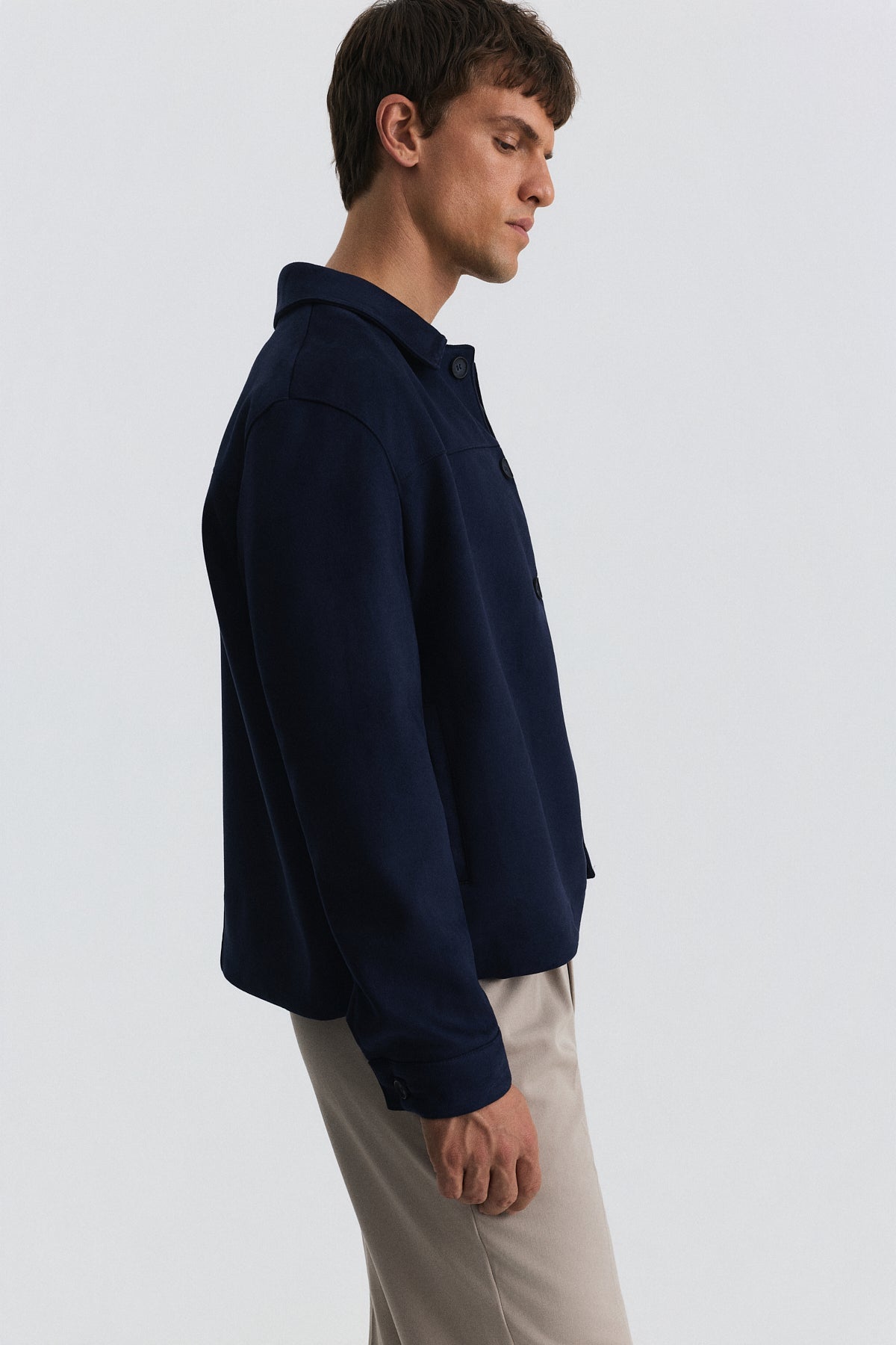 Relaxed Faux Suede Jacket