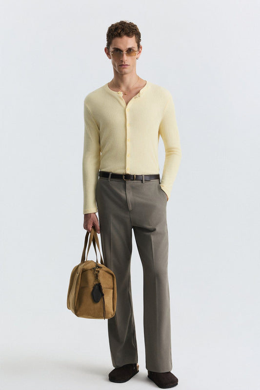T-Shirt with Button Closure and Drawstring