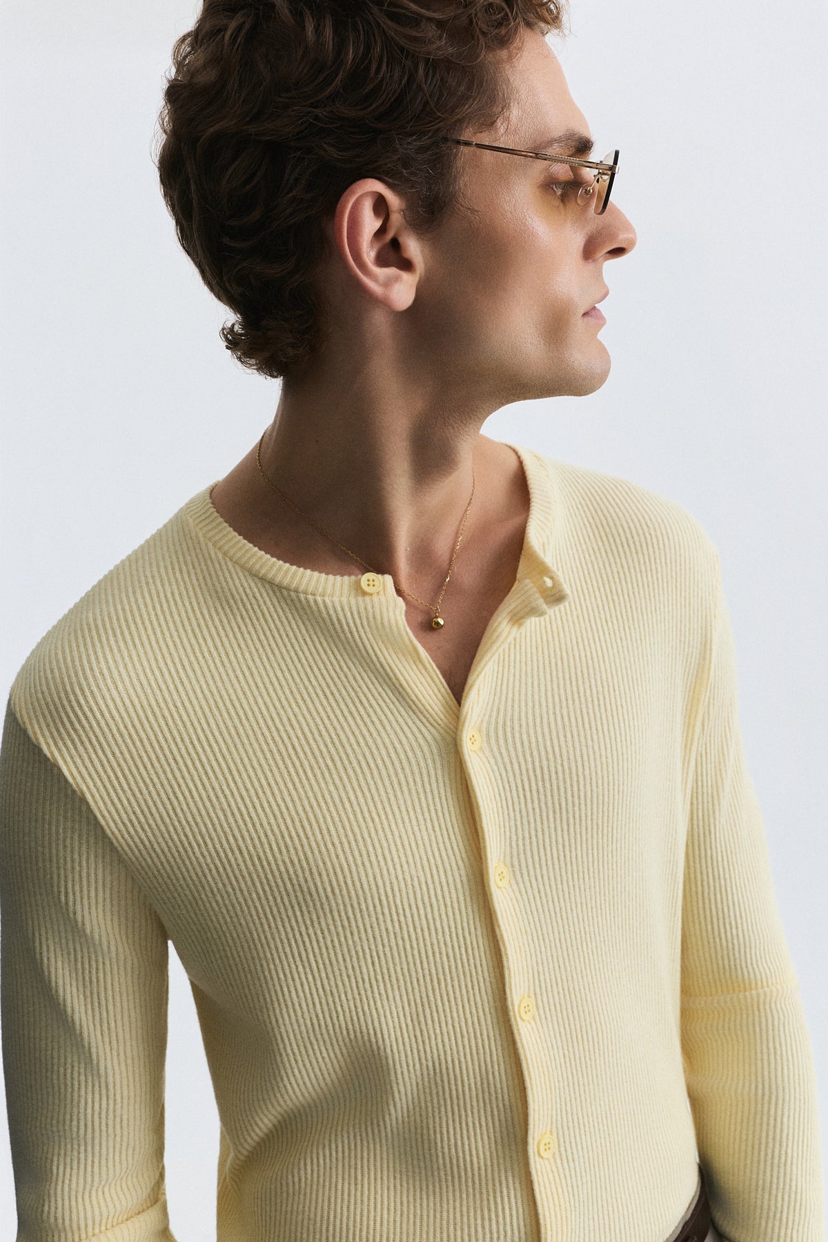 T-Shirt with Button Closure and Drawstring