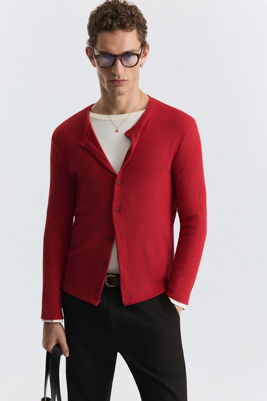 T-Shirt with Button Closure and Drawstring