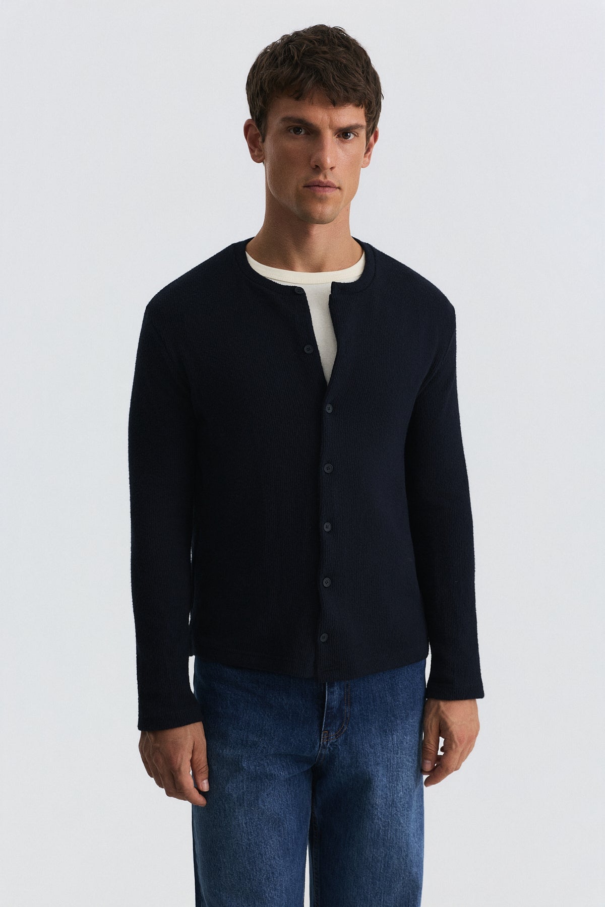 T-Shirt with Button Closure and Drawstring