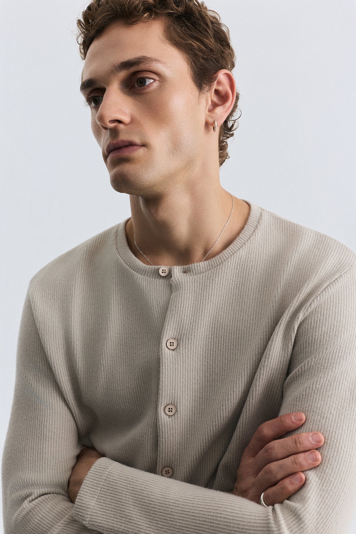 T-Shirt with Button Closure and Drawstring