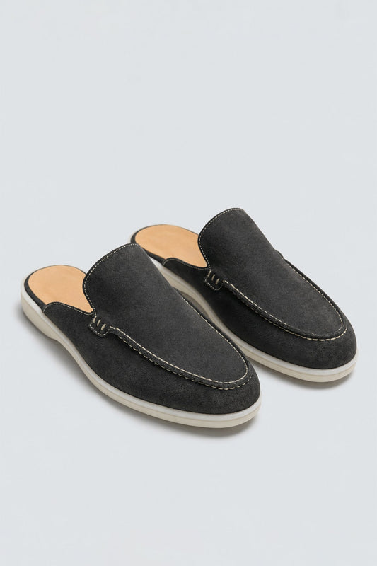 Thick-Soled 100% Suede Sabot