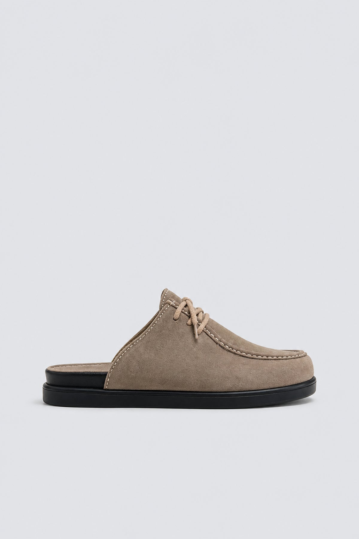 100% Suede Lace-Up Sabot