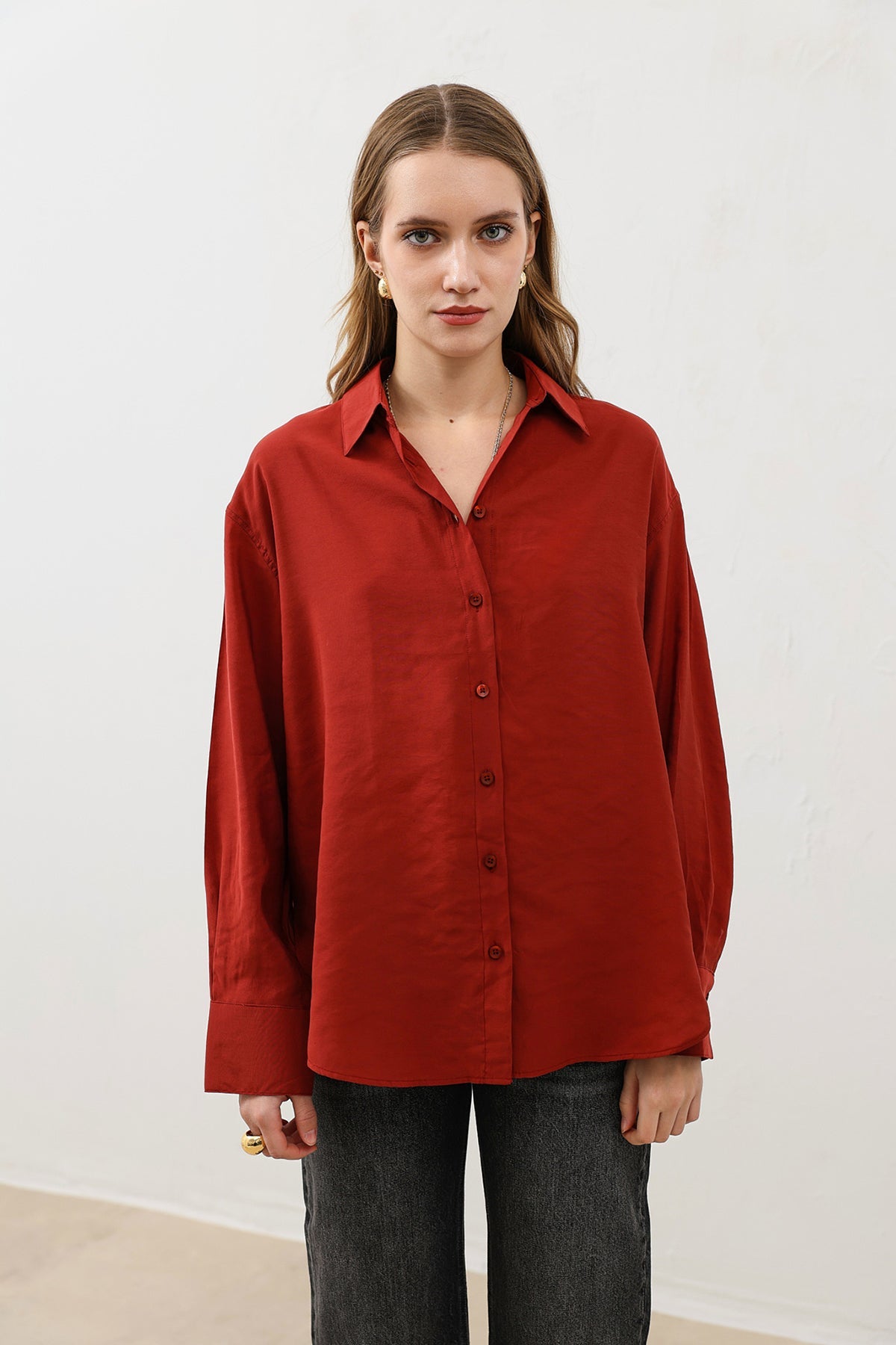 Flowy Oversized Women's Shirt