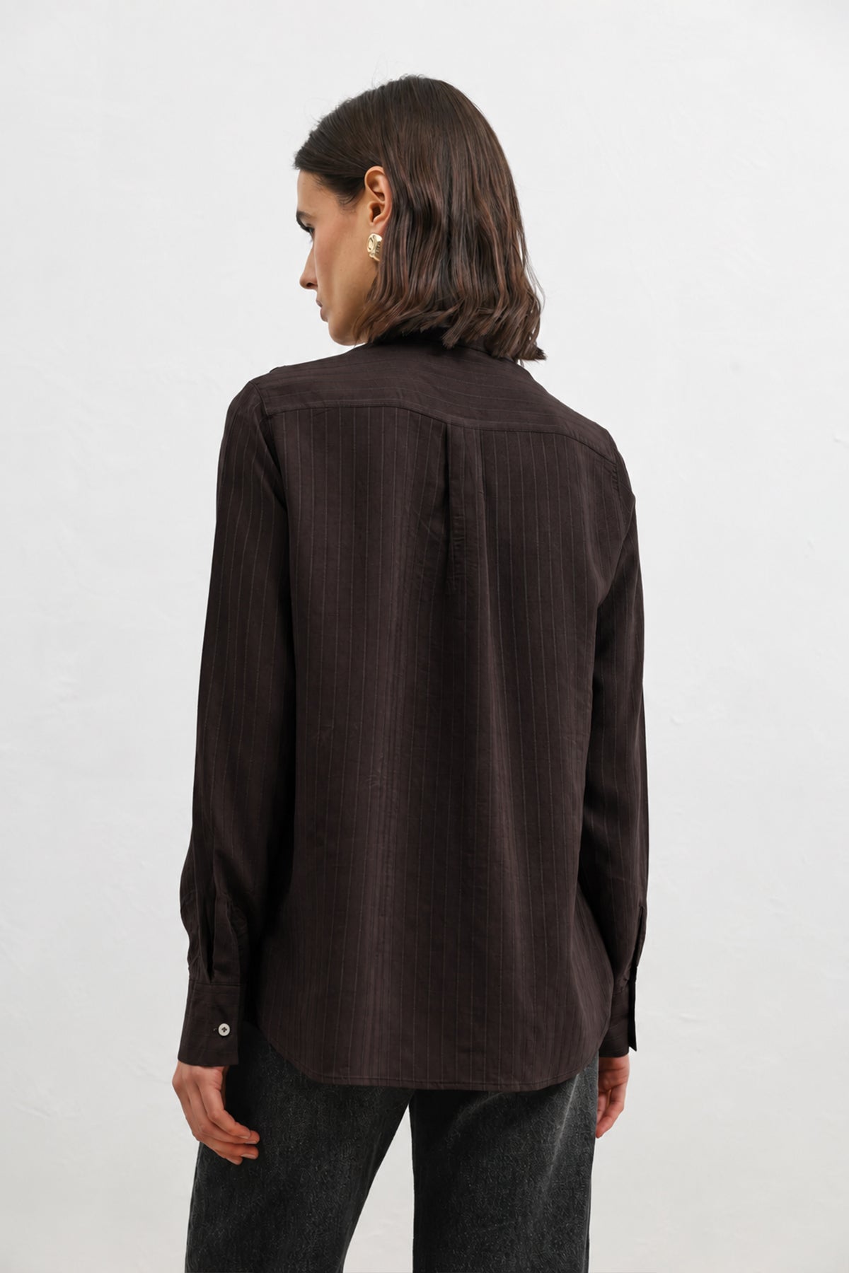 100% Lyocell Striped Women's Shirt