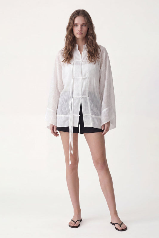 Embellished Button-Down Shirt
