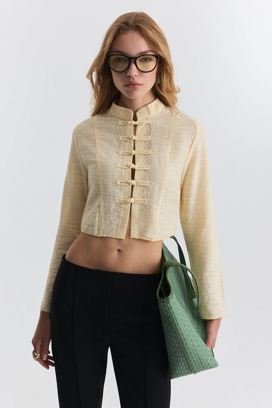 Relax Fit Embellished Button-Down Shirt