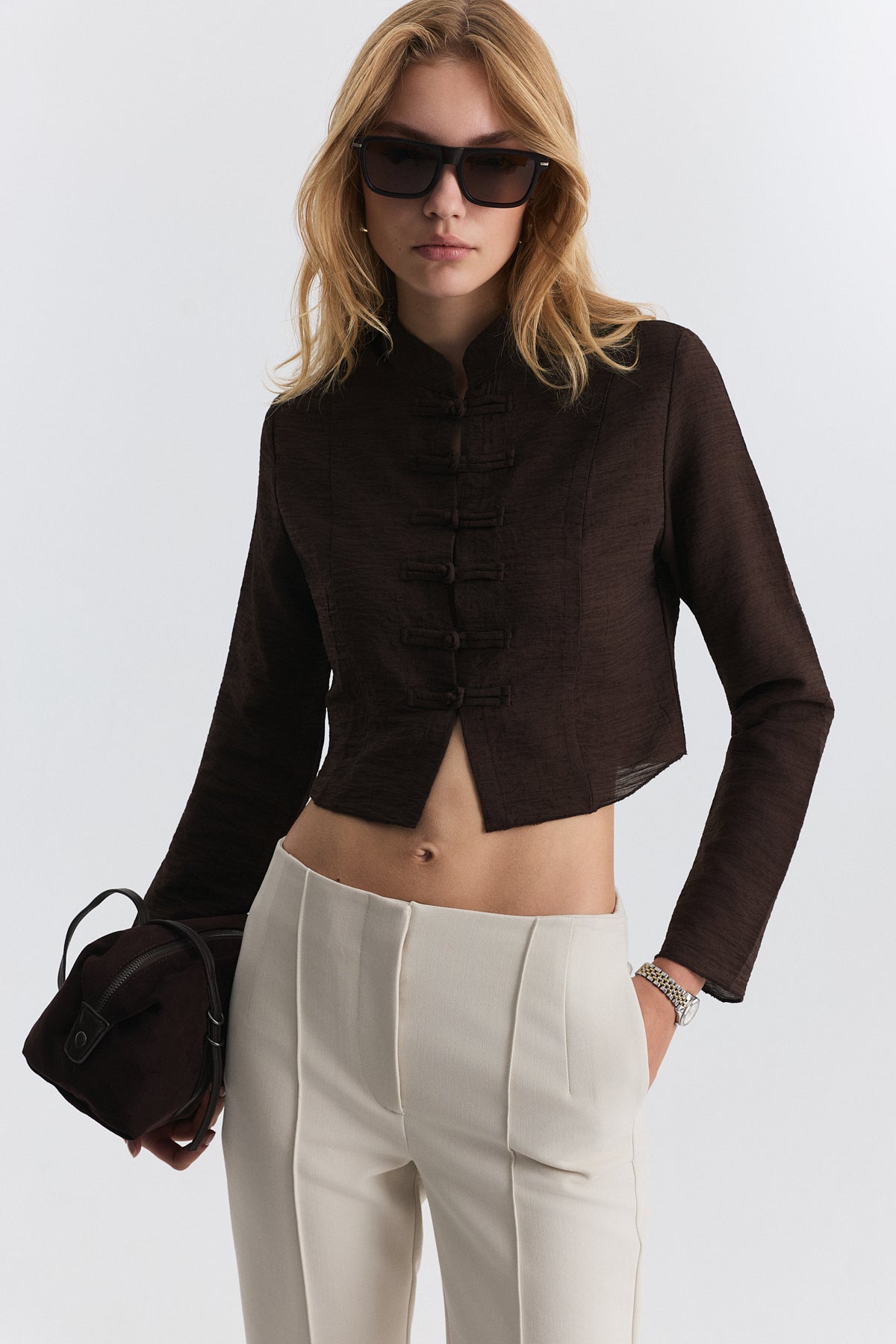 Relax Fit Embellished Button-Down Shirt