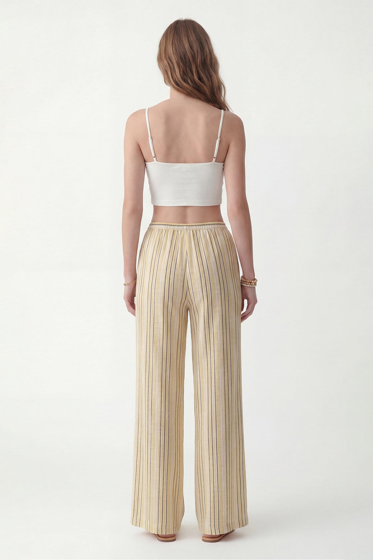 Striped Wide-Leg Pants