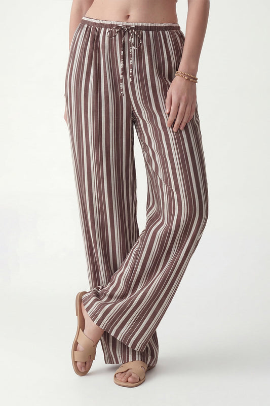 Striped Wide-Leg Pants