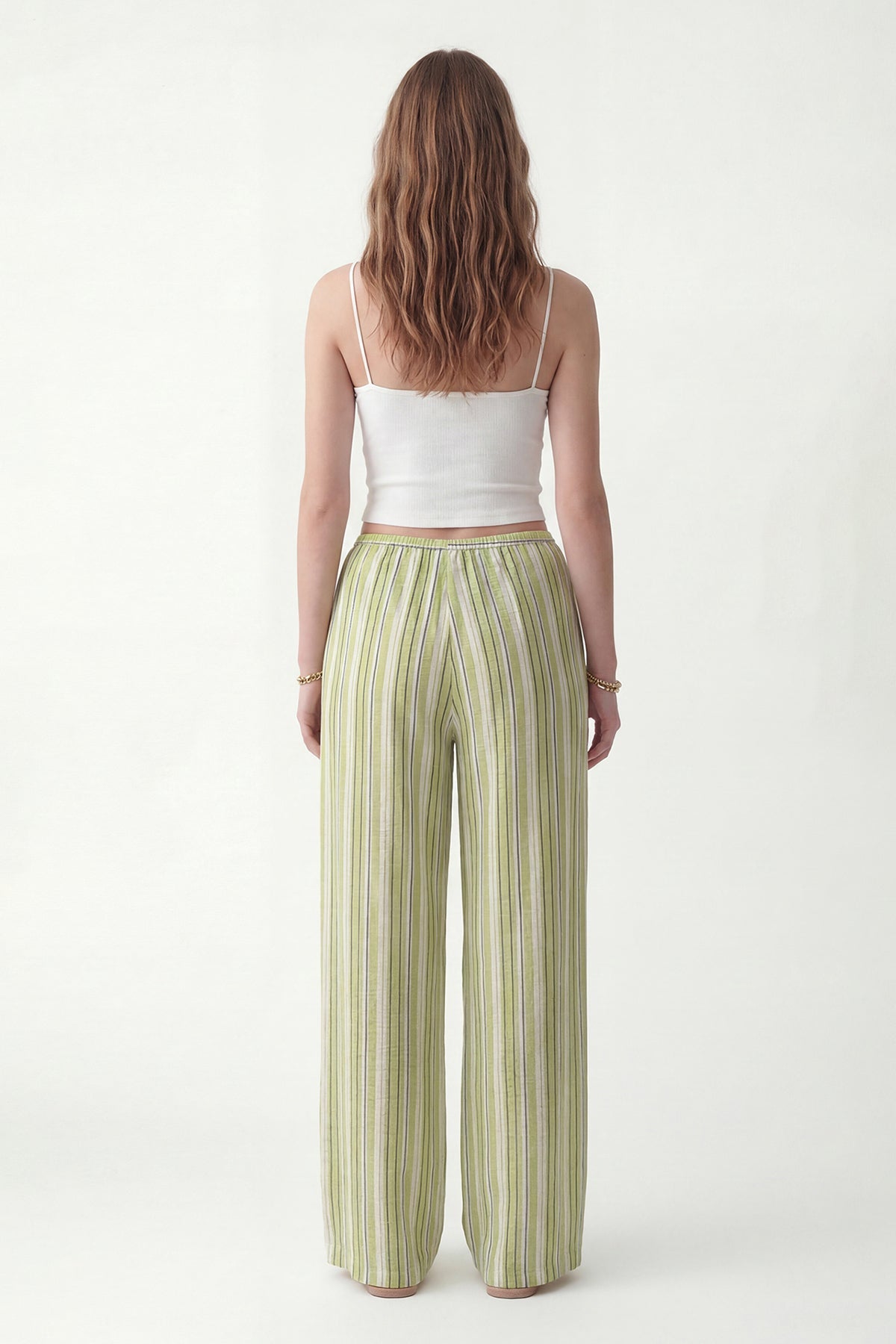 Striped Wide-Leg Pants