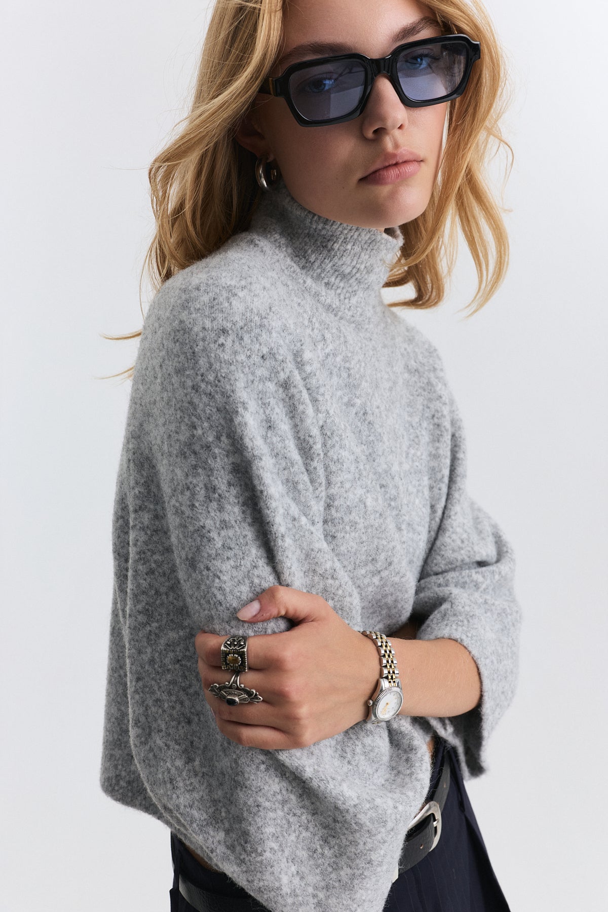 Bat-Sleeve Sweater