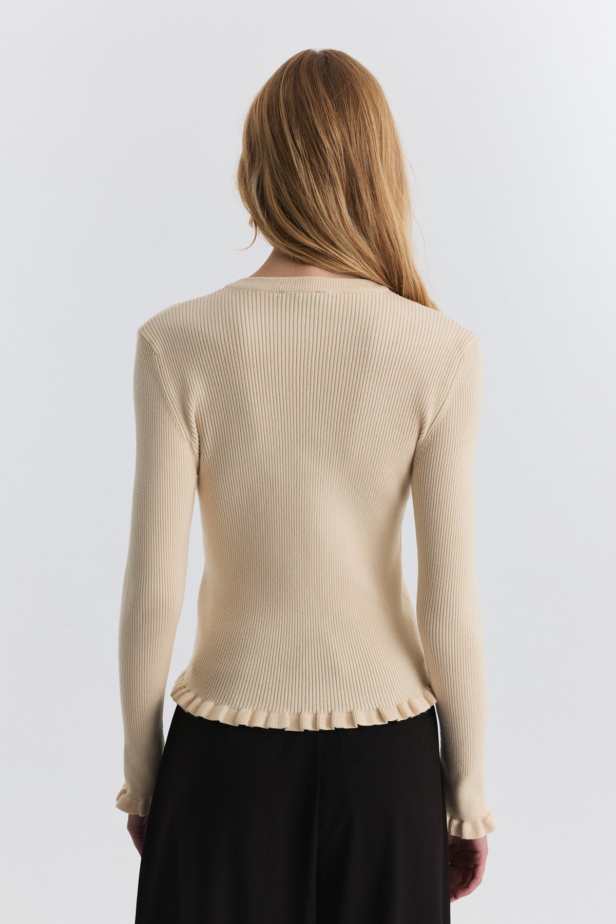 Sweater with Ruffled Details