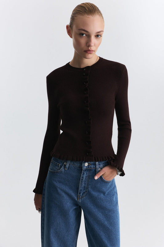 Sweater with Ruffled Details