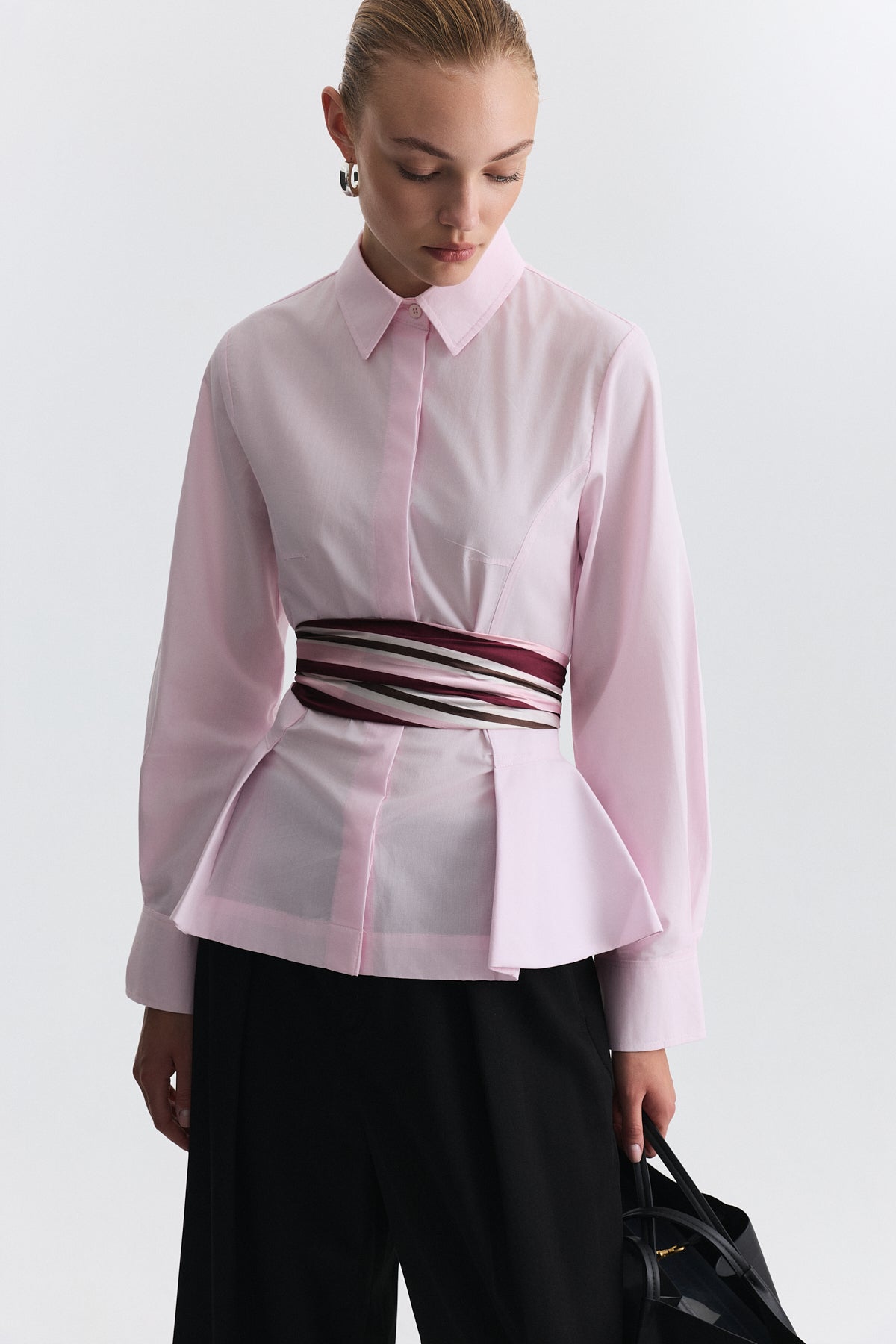 Peplum Poplin Shirt