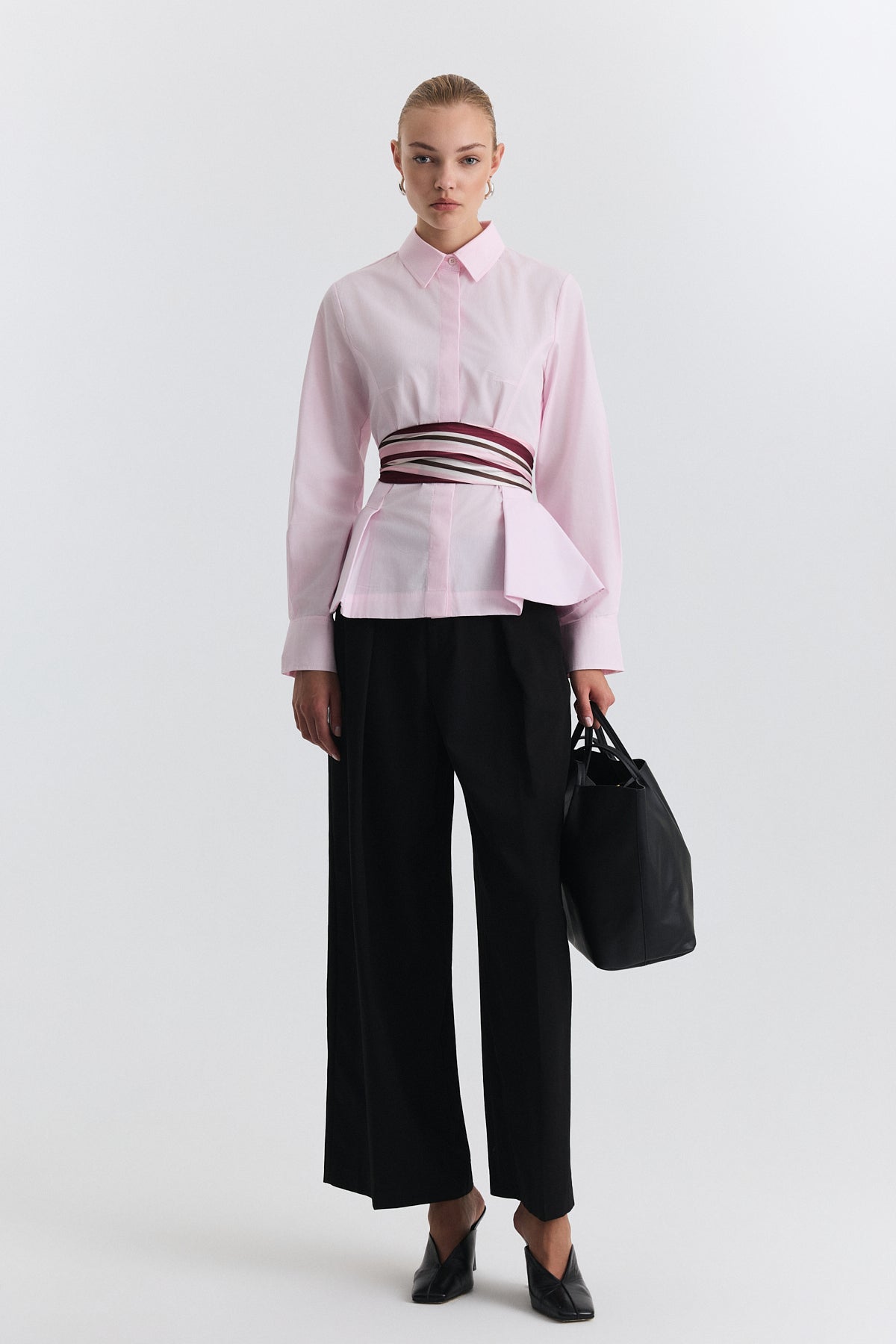 Peplum Poplin Shirt