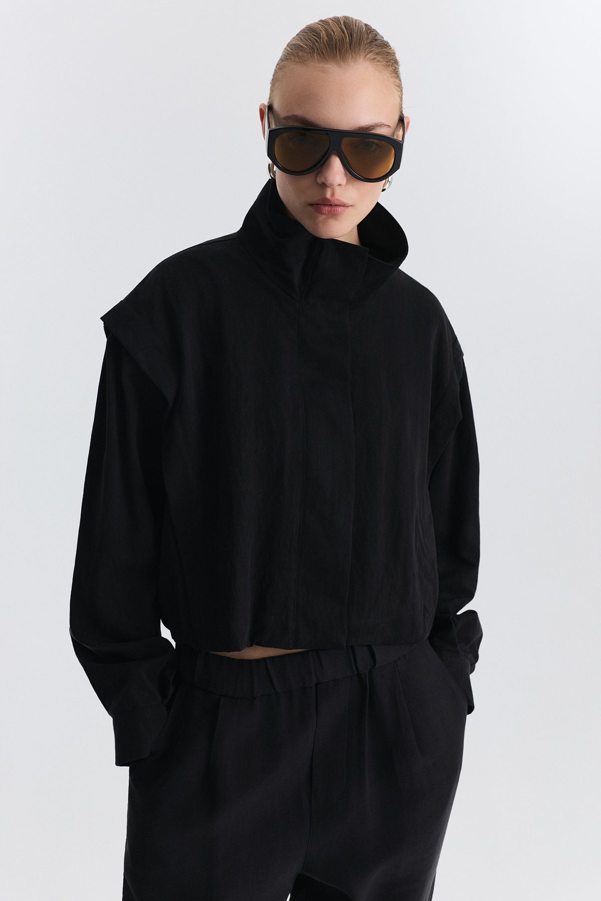 Stand-Up Collar Bomber Jacket