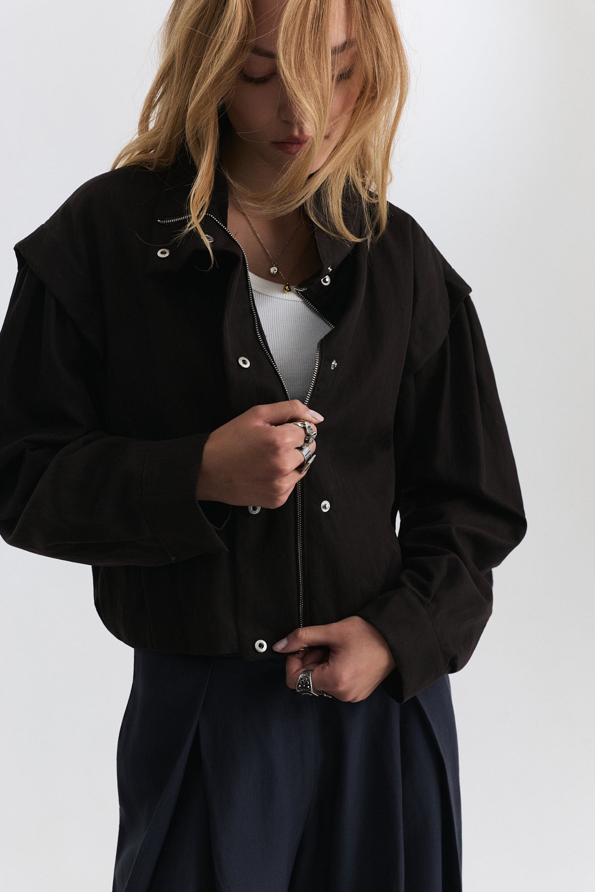 Stand-Up Collar Bomber Jacket