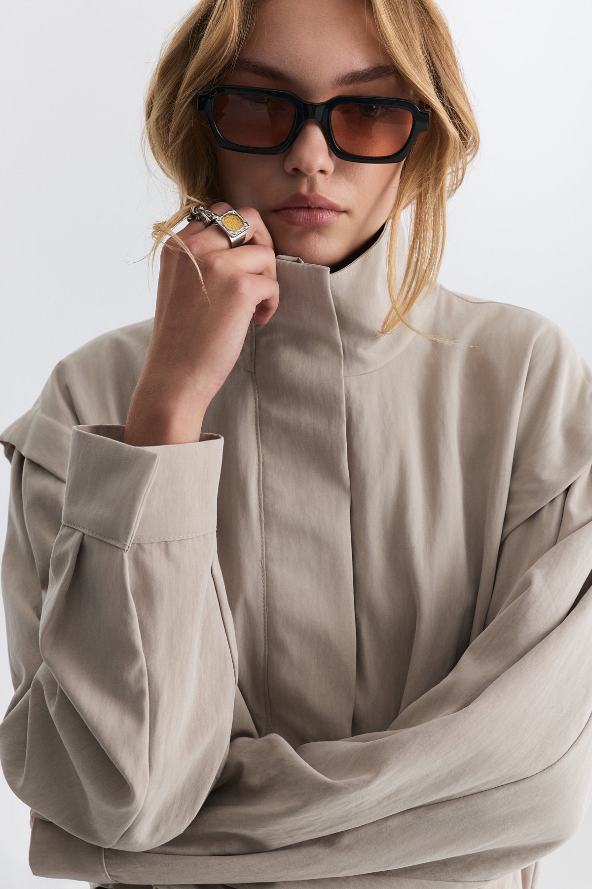 Stand-Up Collar Bomber Jacket