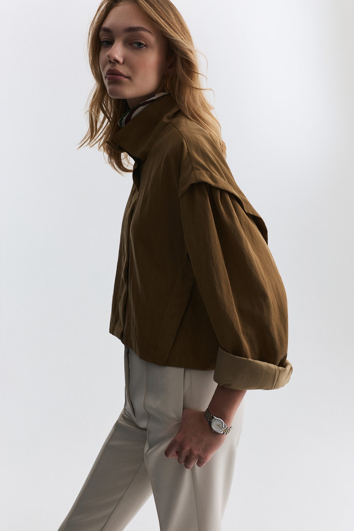 Stand-Up Collar Bomber Jacket
