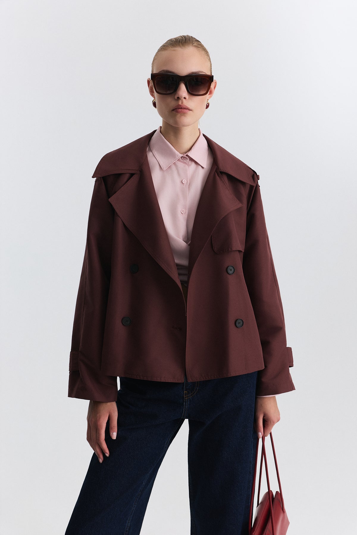 Short Trench Coat with Belt BA26Y517