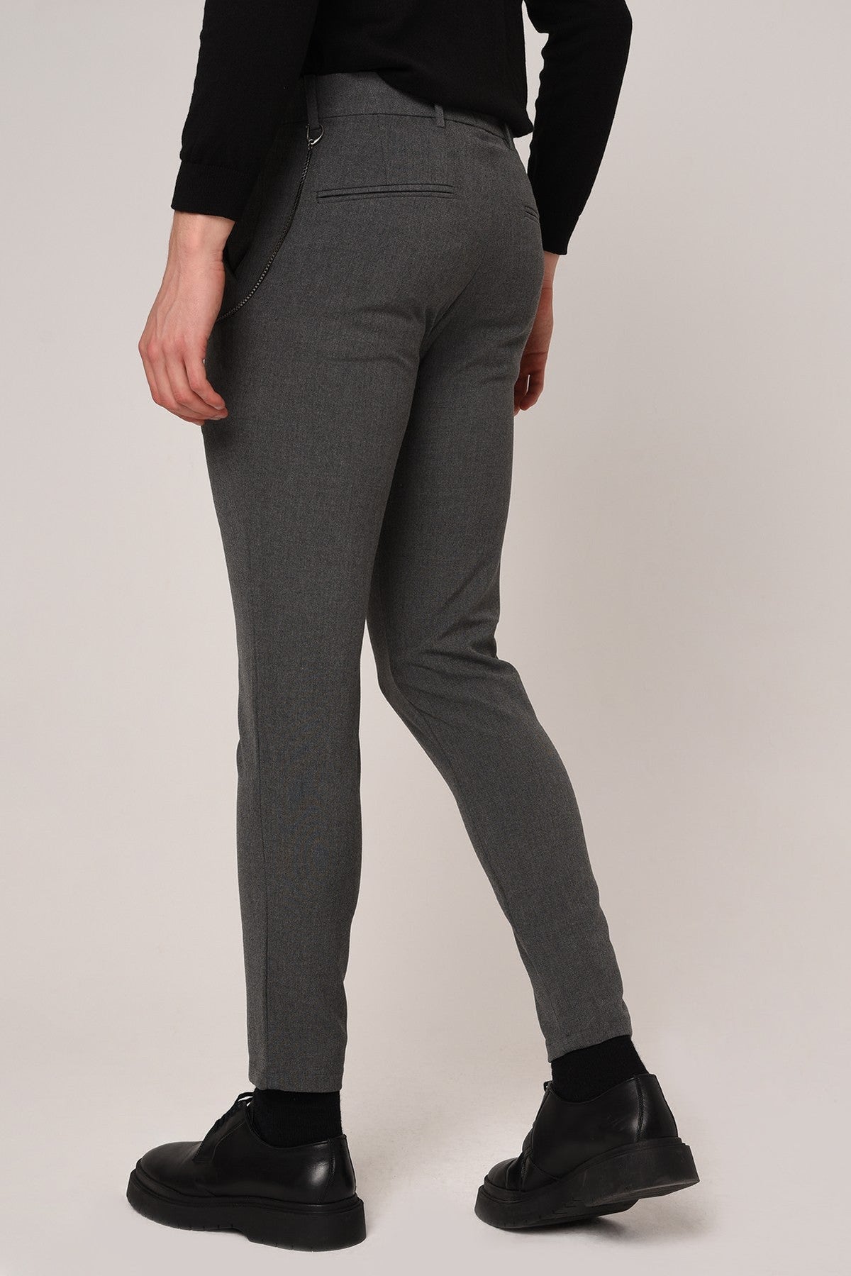 Men's Accessories: Slim-Fit Pants with Detailed Design