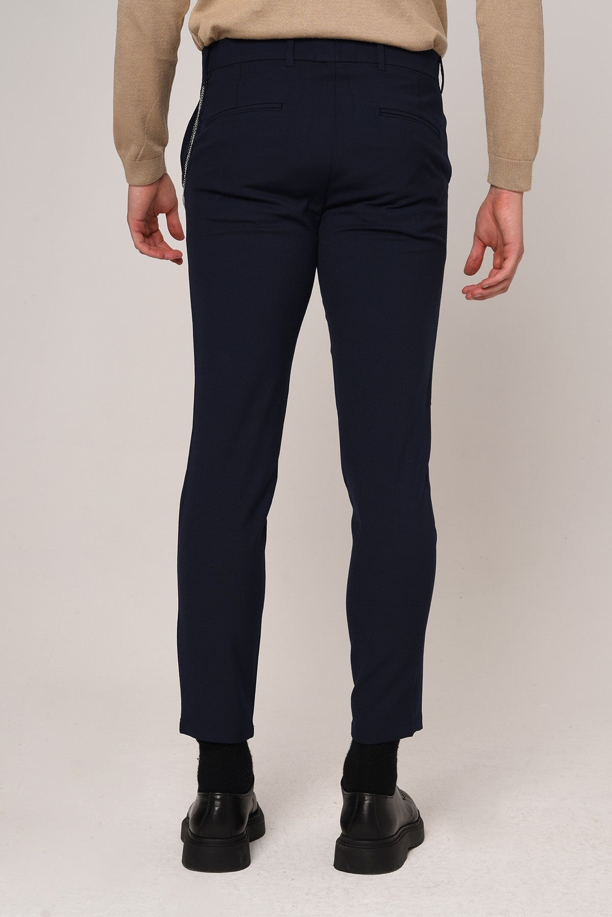 Men's Accessories: Slim-Fit Pants with Detailed Design